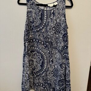 Linen Paisley Dress